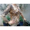 F10 Niki Paris Animal Print Blouse