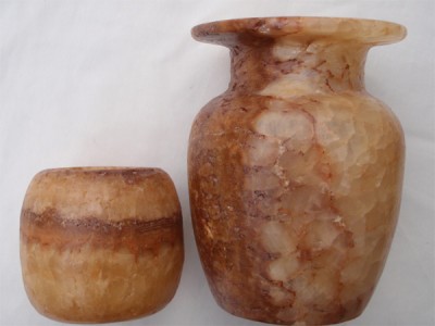 Alabaster Votives Set x 2