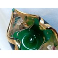 Art Deco Small Emerald Green Bowl