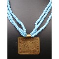 Copper Necklace Sky Blue Dove
