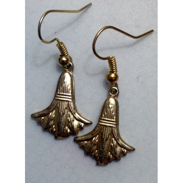 Copper Earrings Lotus