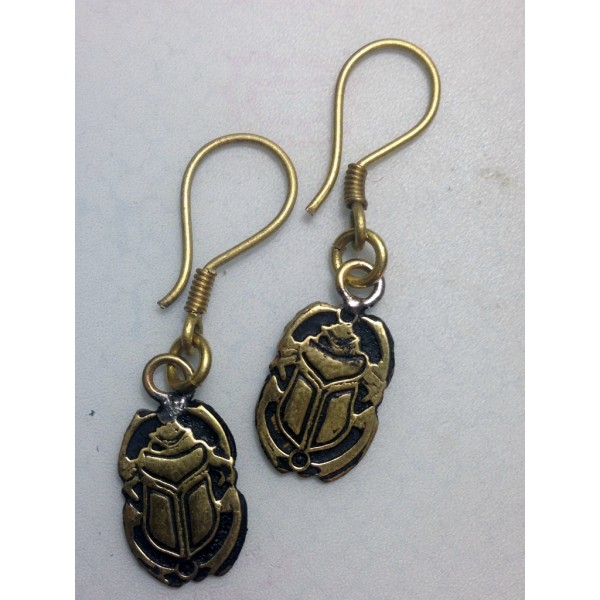 Copper Earrings The Scarab