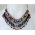 Copper Necklace and Earrings Stone Beads