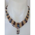 Copper Necklace and Earrings Stone Beads