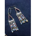 Copper Necklace and Earrings Stone Beads