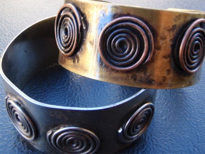 Copper Bracelet 3 Spirals