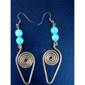 Copper Earrings Cone 2 B