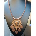 Copper Necklace 5 Coins