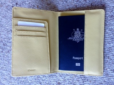 D.K.N.Y Leather Passport Holder