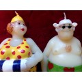 Duo Bathers Candles Figurine