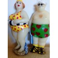 Duo Bathers Candles Figurine