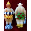 Duo Bathers Candles Figurine