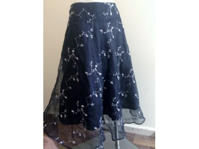 A Joy Collection Floral Black Skirt