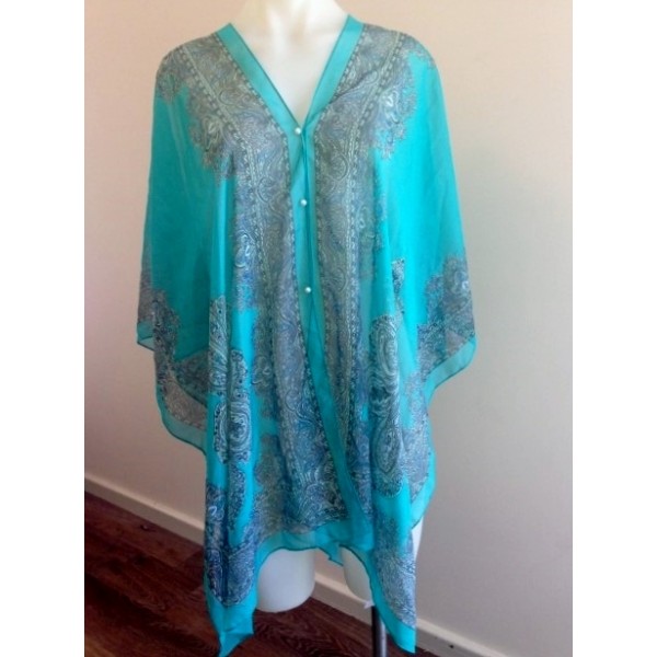 F3 Six Pearls Turquoise Poncho