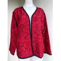 F17 Chicos Red Coat Cape