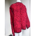 F17 Chicos Red Coat Cape