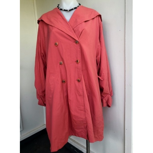 F11 Double Breasted Hooded Trench Coat