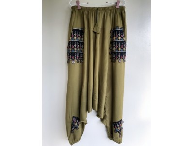 Egyptian Harem Pants Army Green