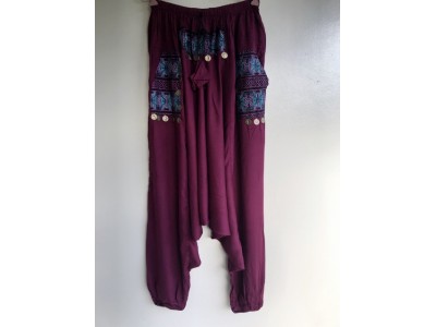 Egyptian Harem Pants Burgundy