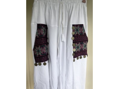 Egyptian Harem Pants White