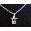 Silver Sweet 16 Pendant