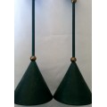 Green Pillars Candle Holders