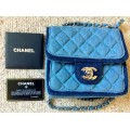 B10 Chanel Quilted Denim Handbag