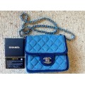 B10 Chanel Quilted Denim Handbag