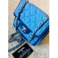 B10 Chanel Quilted Denim Handbag