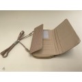 B4 Beige Cross Body Wallet