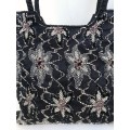 B13 Black Beaded Floral