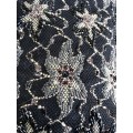B13 Black Beaded Floral