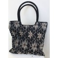 B13 Black Beaded Floral