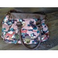 B7 Blue Bird Canvas Fabric Handbag