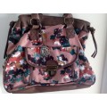 B7 Blue Bird Canvas Fabric Handbag