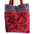 B4 Burgundy Tapestry Tote