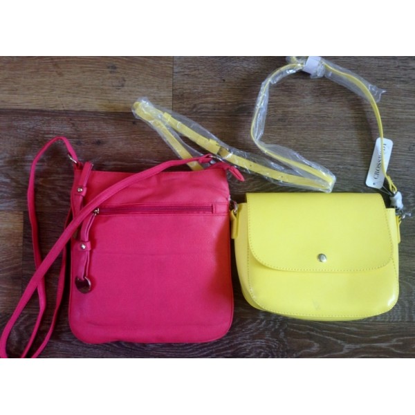 B1 Canary Yellow and Pink Bags