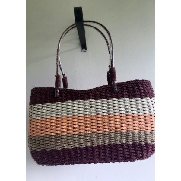B5 Colourful Straw Tote