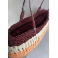 B5 Colourful Straw Tote