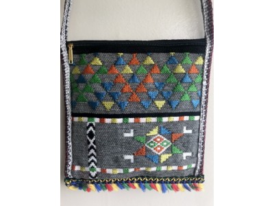 Egyptian bohemian tapestry bag AMAL Akhdar