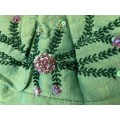 B5 Green Floral Handbag