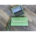 B3 Wristlet Clutch Ostrich Pattern