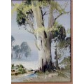 M. SCHMIDT Oil Painting - Gum Trees