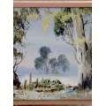 M. SCHMIDT Oil Painting - Gum Trees