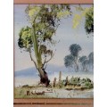 M. SCHMIDT Oil Painting - Gum Trees