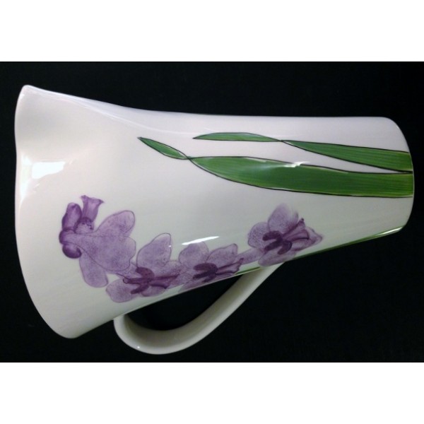Ceramic Purple Floral Pitcher