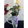 Ceramic Purple Floral Pitcher