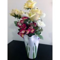 Ceramic Purple Floral Pitcher