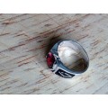 Silver Ring - Ruby Eye
