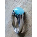 Silver Ring - Sky Blue